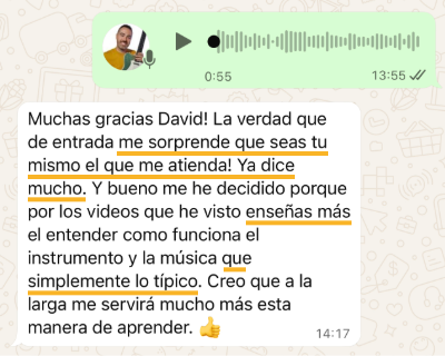Testimonio de alumno
